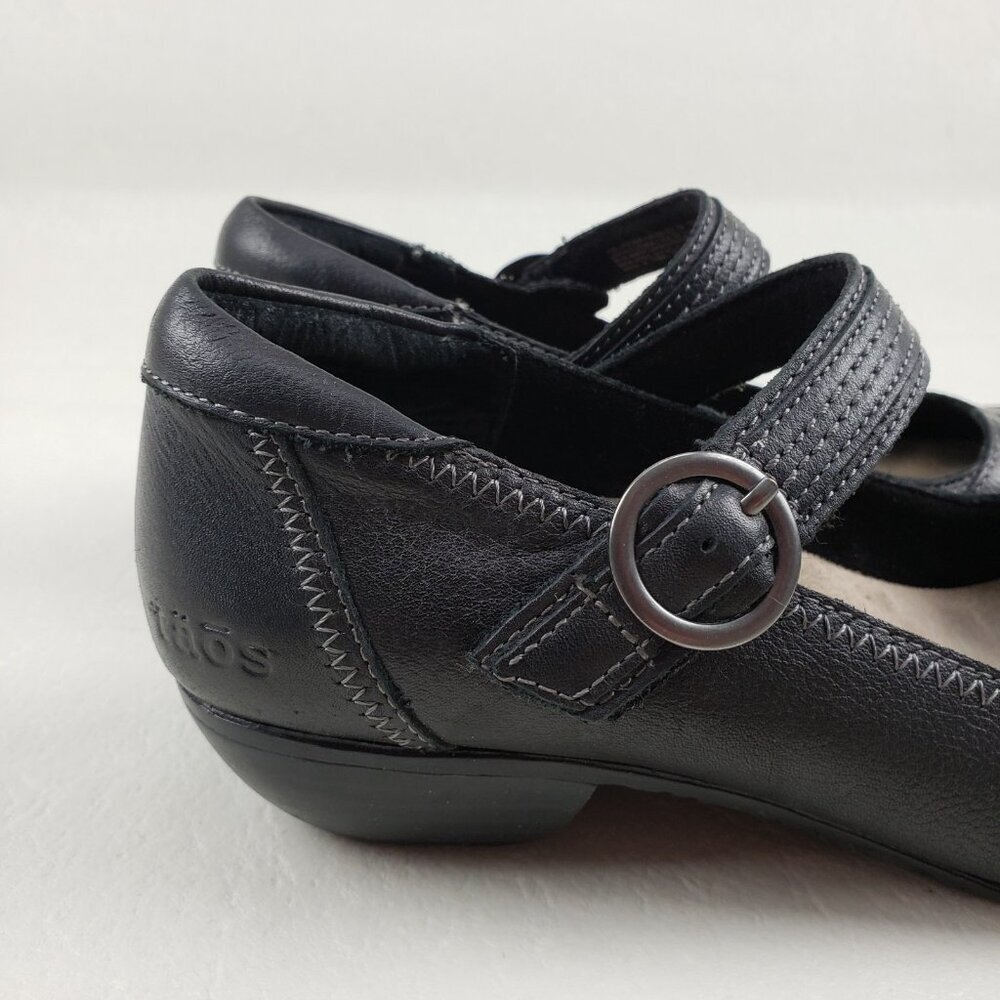 Taos Virtue Mary Jane Shoe Womens 8.5 Black Leather Strap Walk Comfort Low Heel - Picture 8 of 13